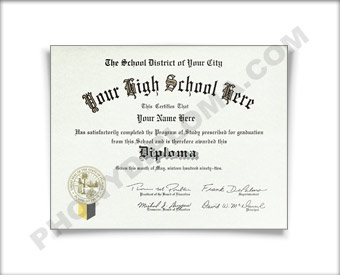 Fake High School Diploma Graduation 2000s HS 2000s Dip